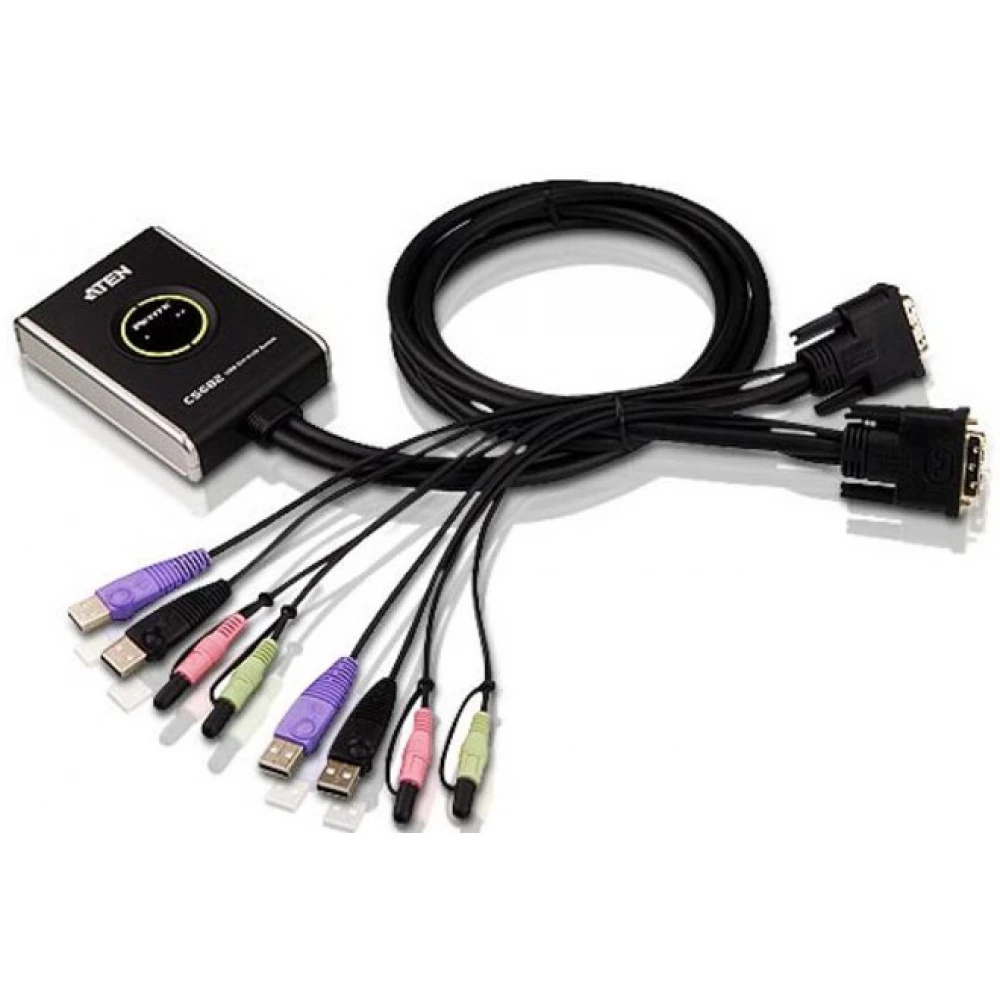 ATEN CS682 2-Port USB DVI KVM Switch /w Audio 2.1