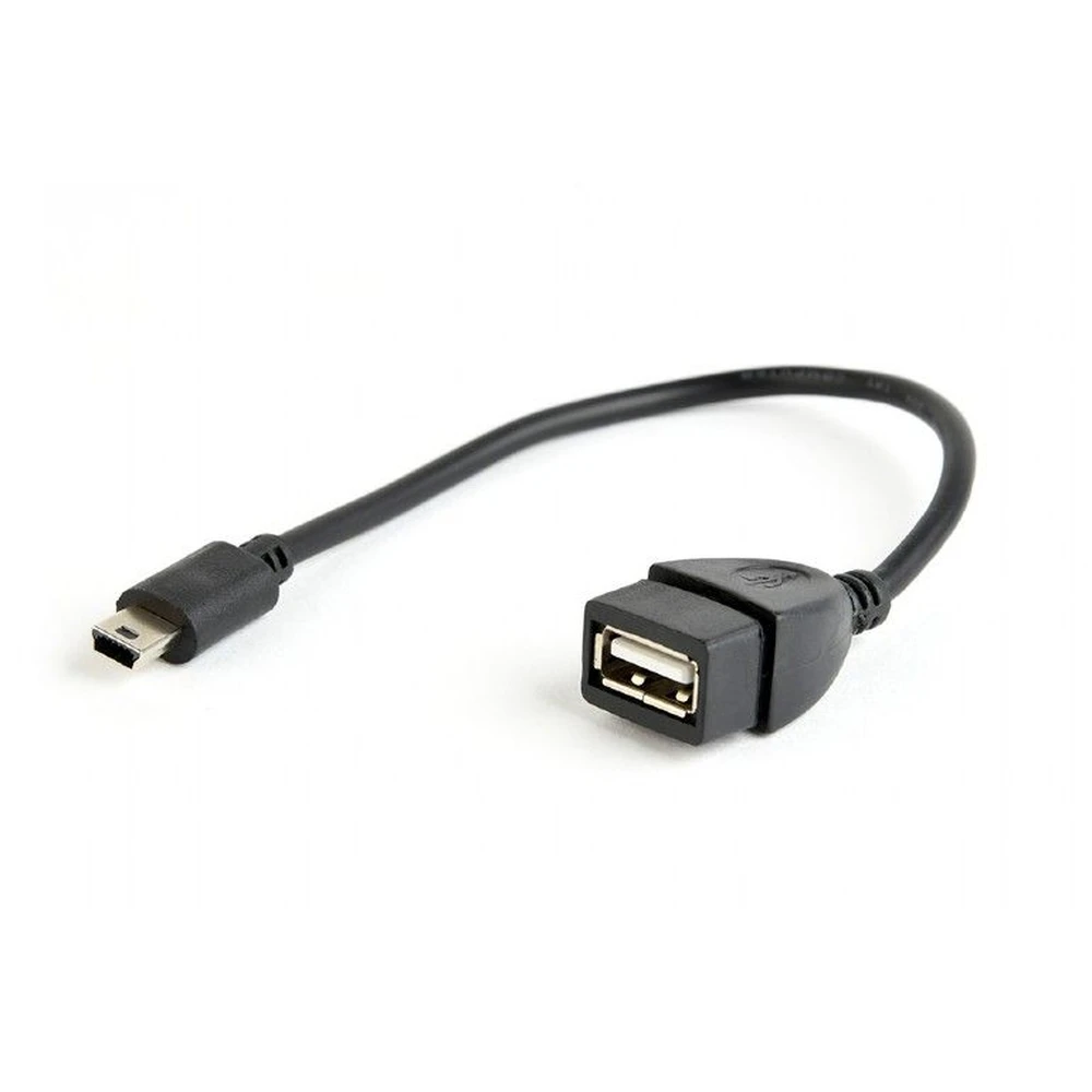 GEMBIRD USB Mini USB Transformator Schwarz 15cm A-OTG-AFBM-002