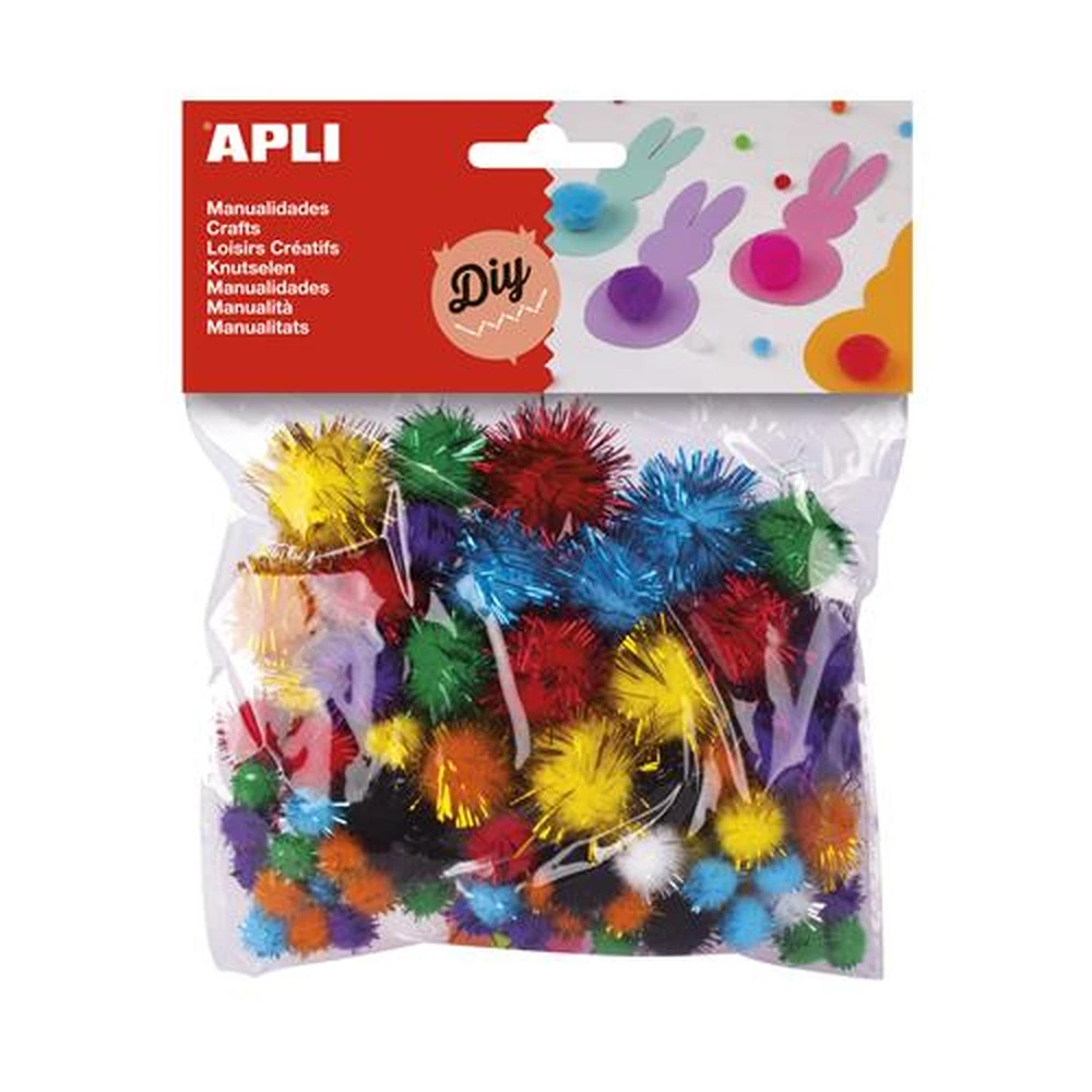 APLI Pom-pom csillogó Creative vegyes színek