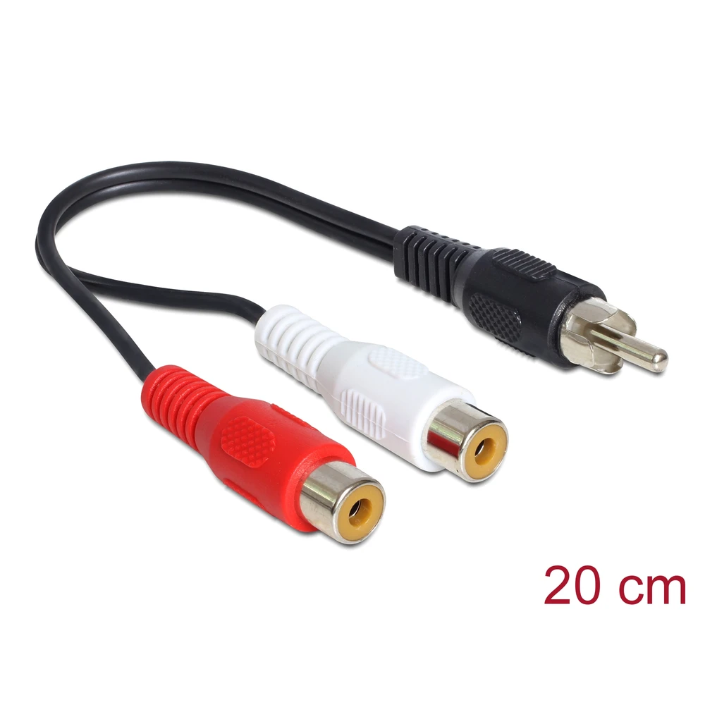 DELOCK RCA RCA Converter Black 20cm 84493