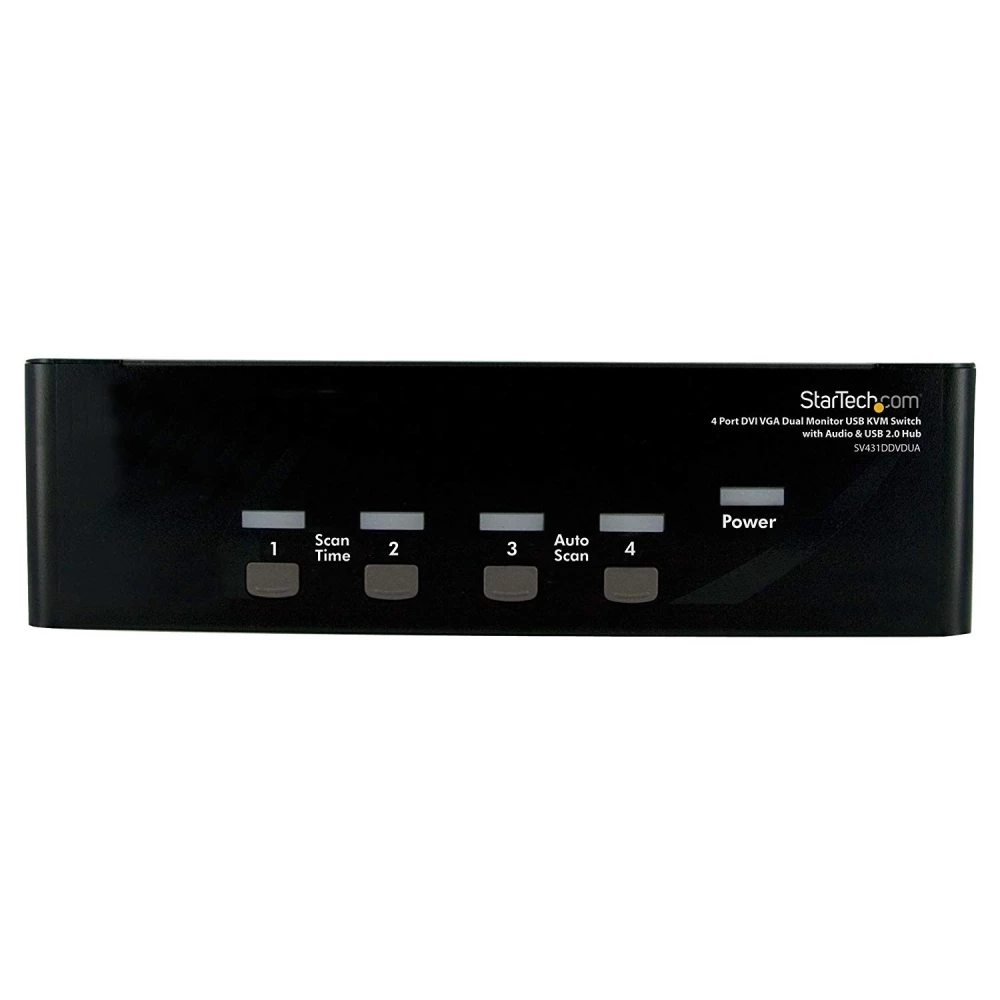 STARTECH SV431DDVDUA 4 Port DVI VGA Dual Monitor KVM Switch USB