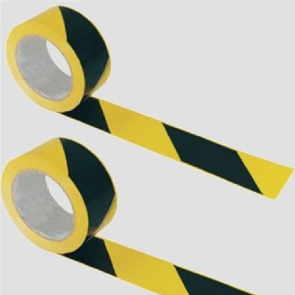 Jelzőszalag 200 meter 7 cm wide yellow -fekete