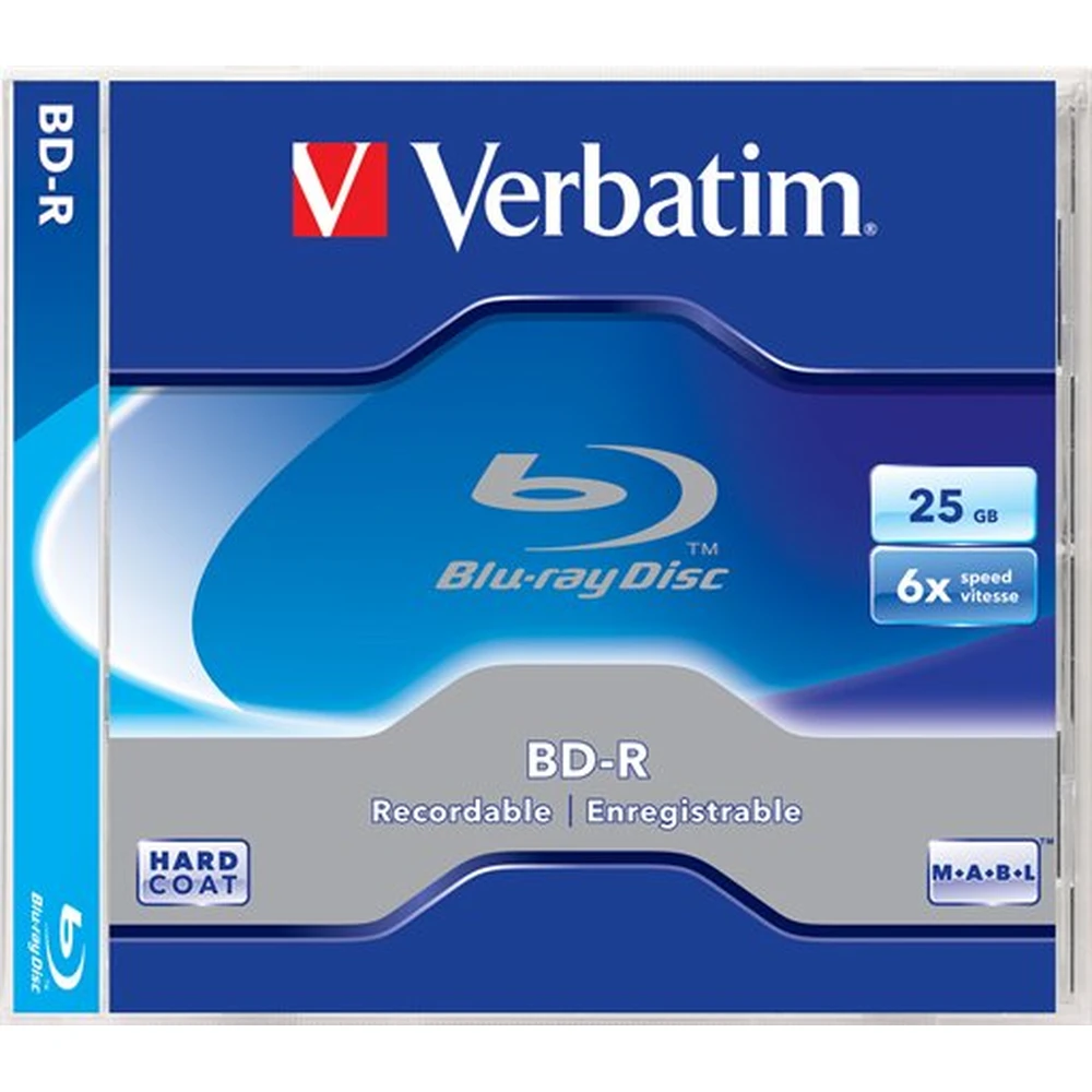 VERBATIM BD-R SL 25GB 6x normál tok