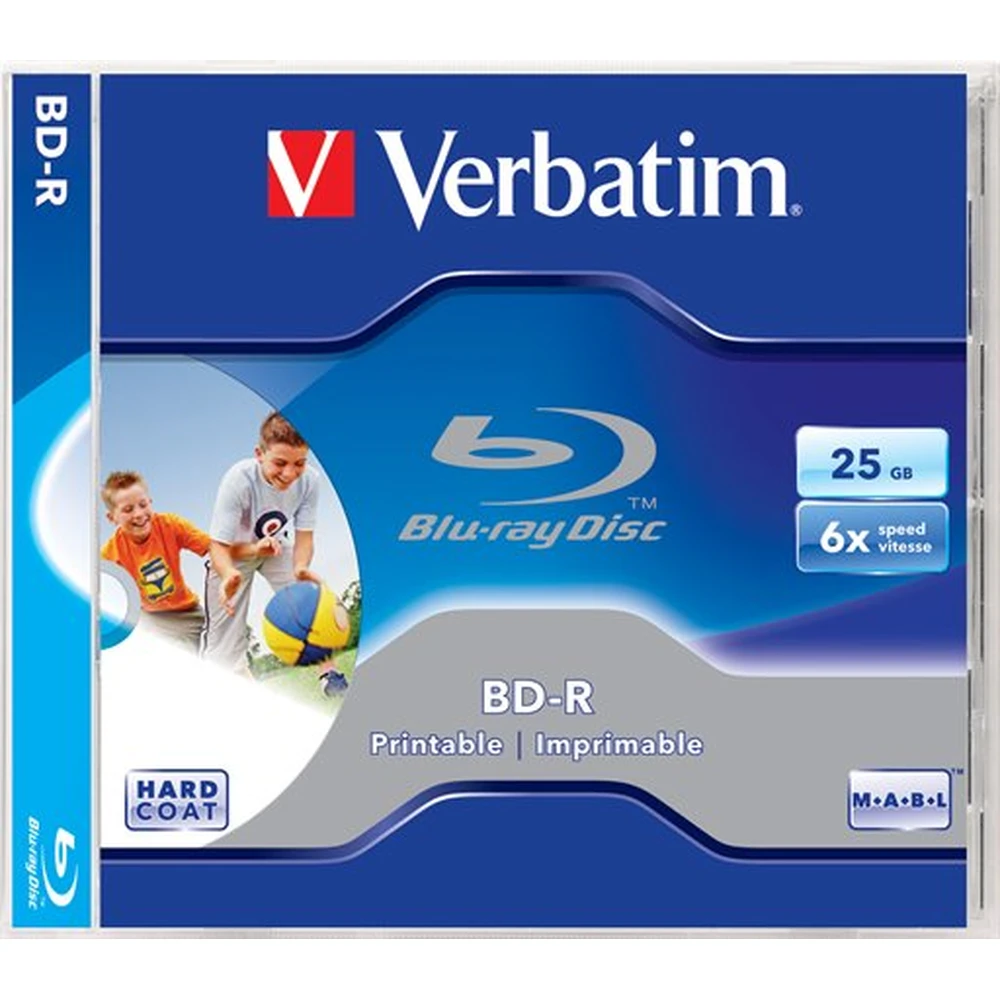 VERBATIM BD-R SL 25GB 6x printable normal case