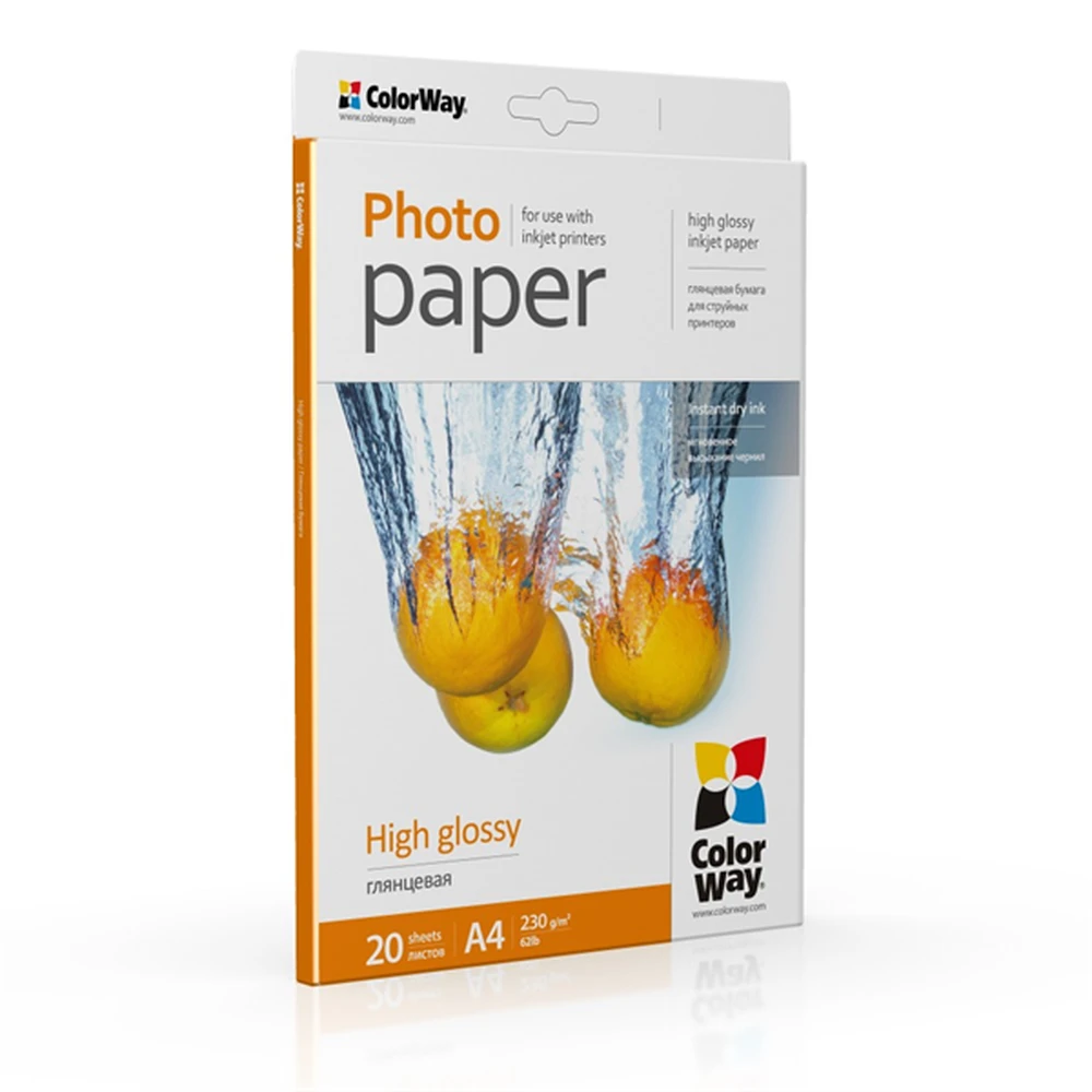 COLORWAY PG230020A4 Bright photopaper A4 230g (20 lap)