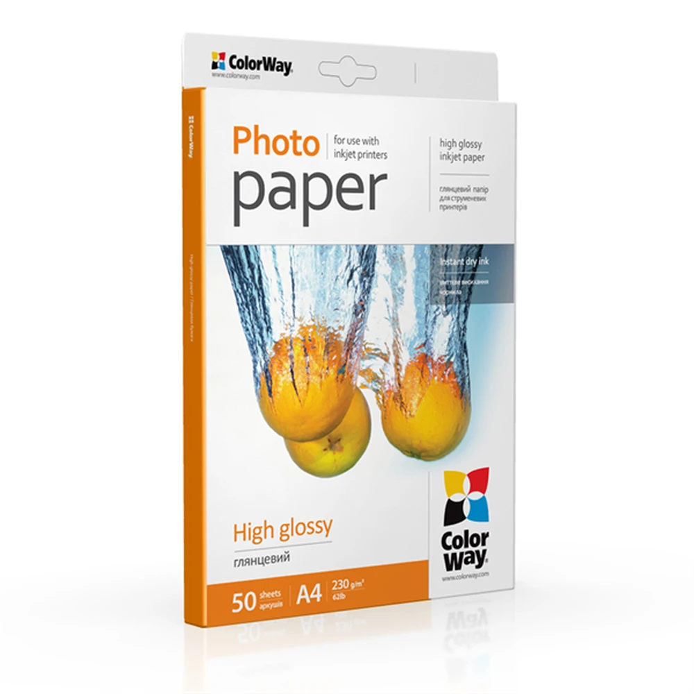 COLORWAY PG230050A4 Bright photopaper A4 230g (50 lap)