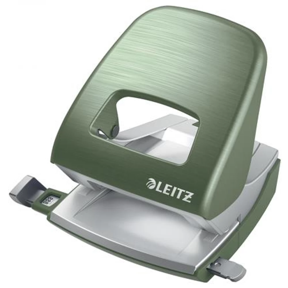 LEITZ Lyukasztó kétlyukú 30 lap fém Nexxt Style olajfazöld