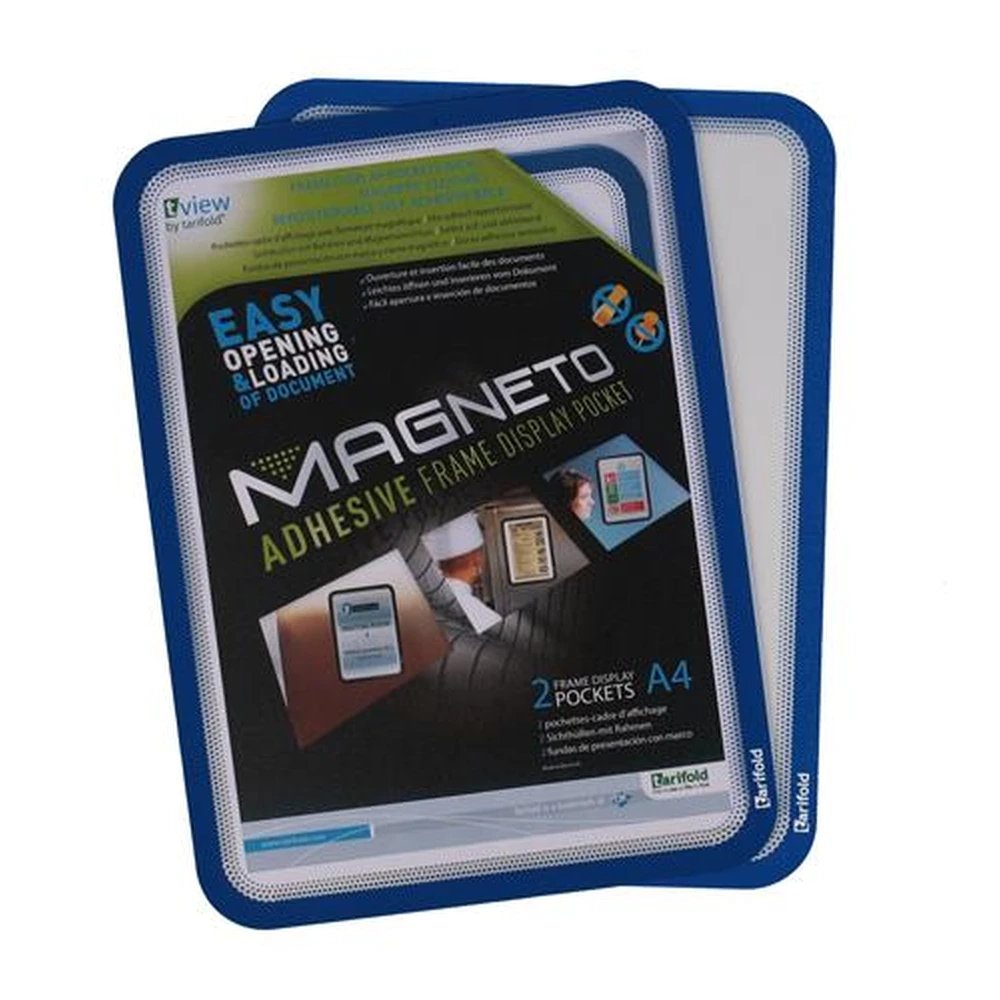 TARIFOLD Magnetic packet self adhesive háttal A4 Magneto blue