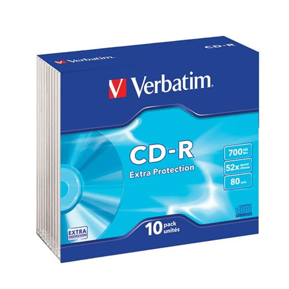 VERBATIM CD-R 52x 10db vékony tokos