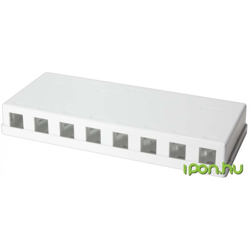 LOGILINK Keystone Surface Mount Box 8 port UTP white blank
