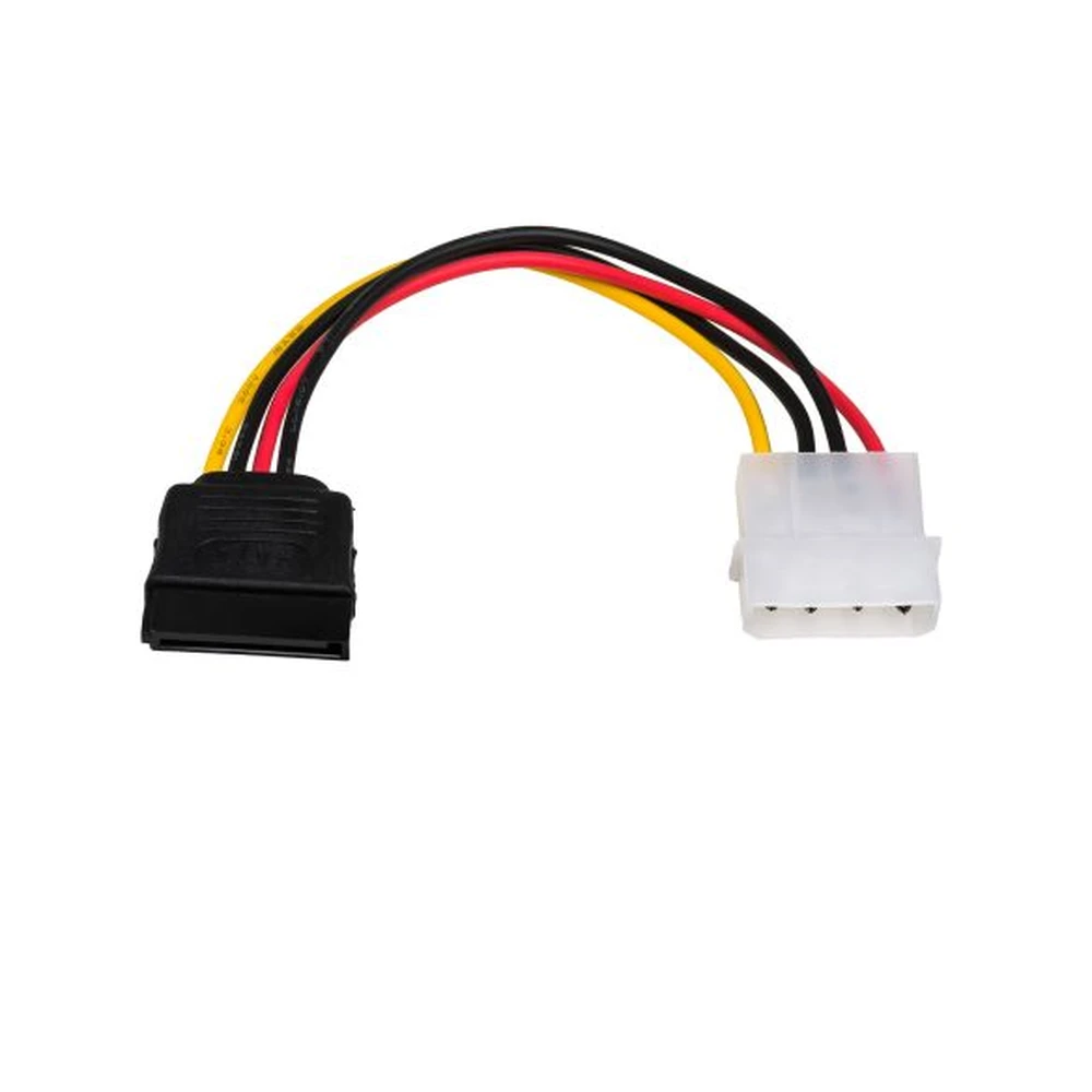 AKYGA Molex SATA PSU power cable Black 15cm AK-CA-17