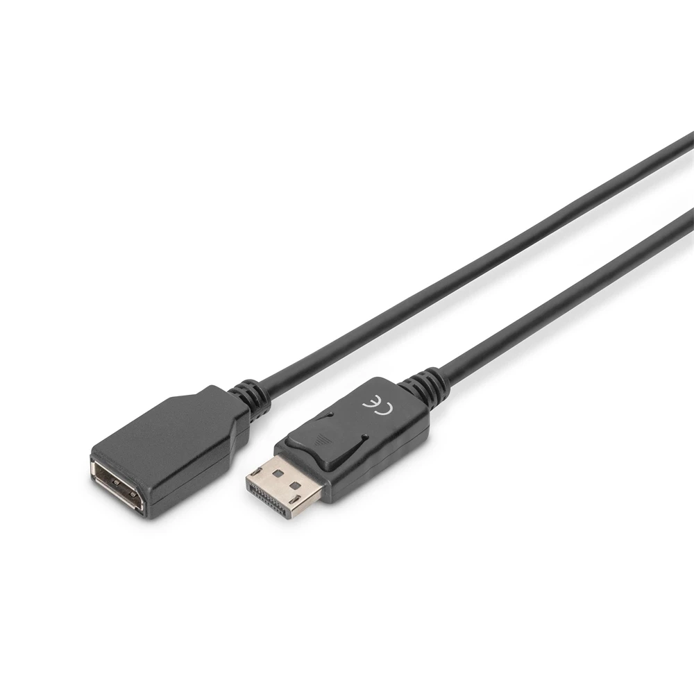 DIGITUS DisplayPort 1.2/1.2a Verlängerungskabel Schwarz 2m AK-340200-020-S