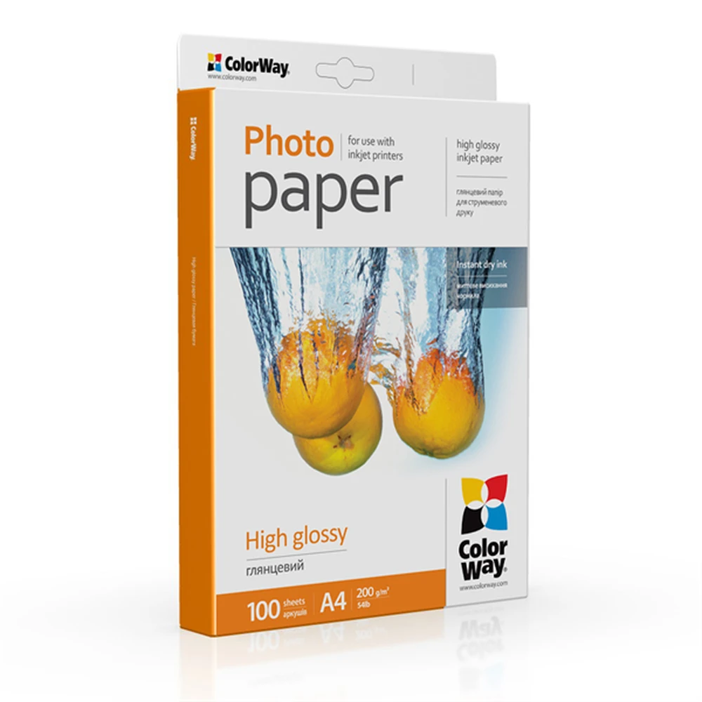 COLORWAY PG200100A4 Bright photopaper A4 200g (100 lap)