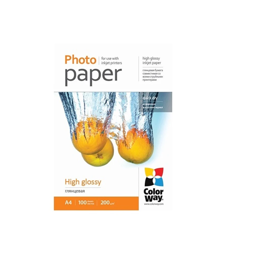 COLORWAY PG230100A4 Bright photopaper A4 230g (100 lap)