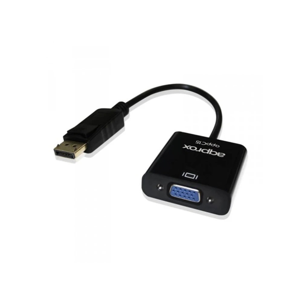 APPROX DisplayPort VGA/D-Sub transformator Crno 20cm APPC15