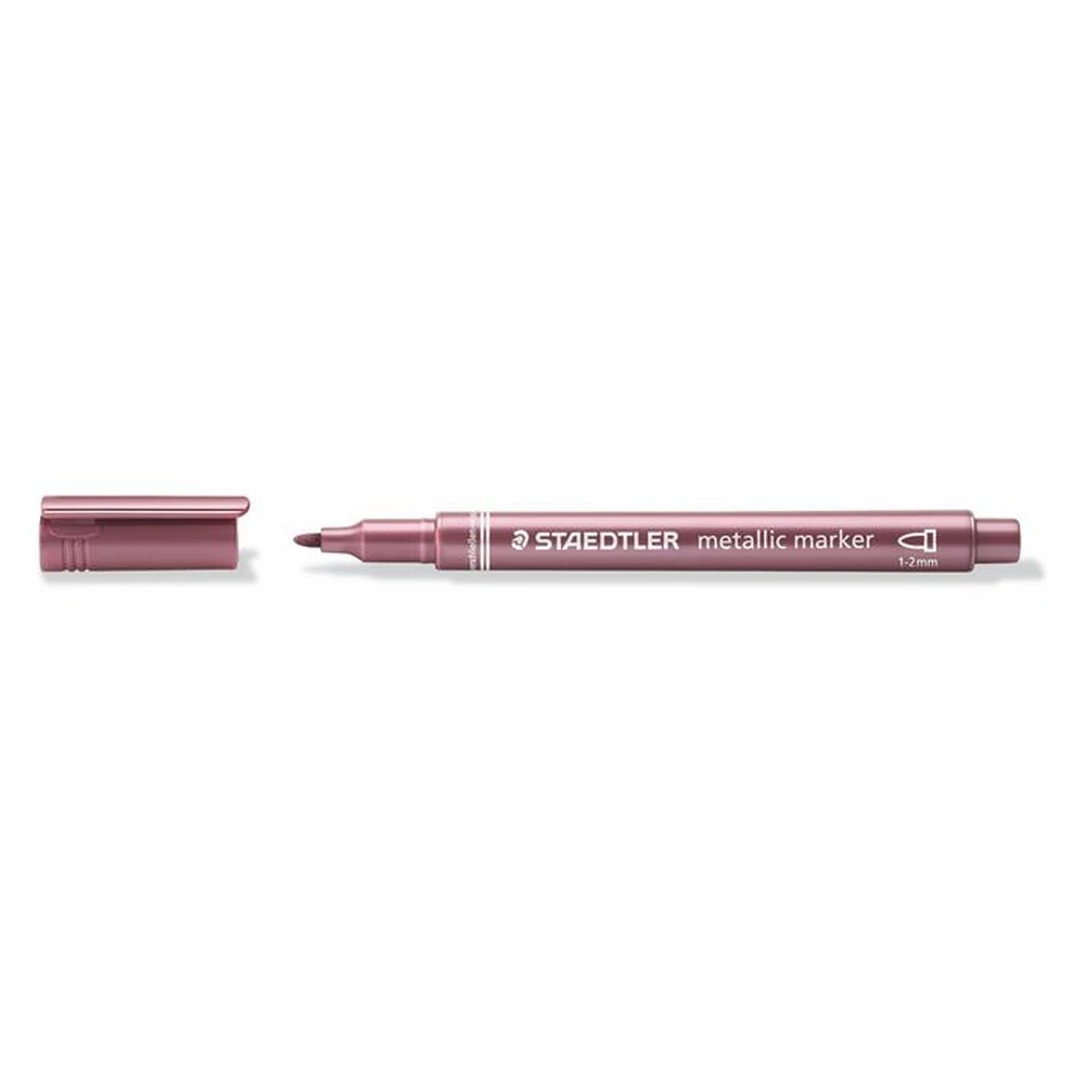 STAEDTLER Dekormarker 1-2 mm kúpos metálpiros