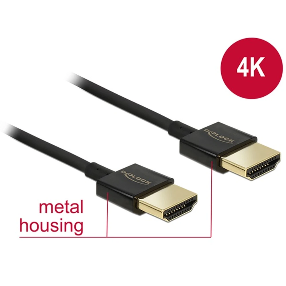 DELOCK HDMI Connector Black 2m 84773