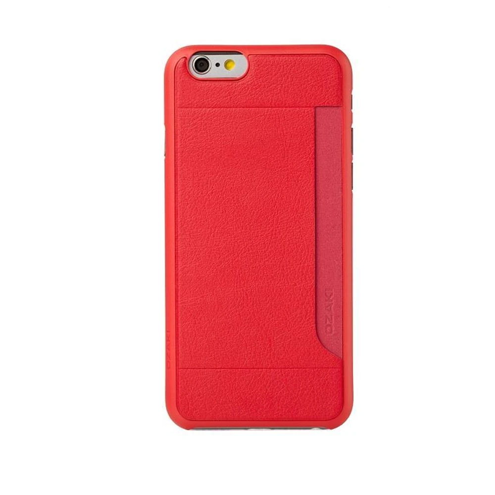 OZAKI O!coat 0.4 + Pocket iPhone 6 Hülle rot