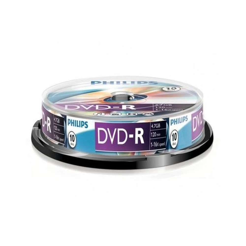 PHILIPS DVD-R 16x 10pcs cylindrical