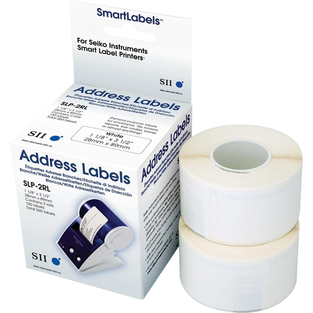 SEIKO SLP-2RLH white label 28x89mm 260 label / roll 2 reel / box