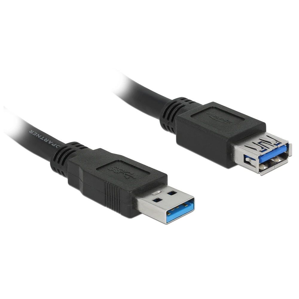 DELOCK USB 3.0 Hosszabbító Fekete 2m 85056