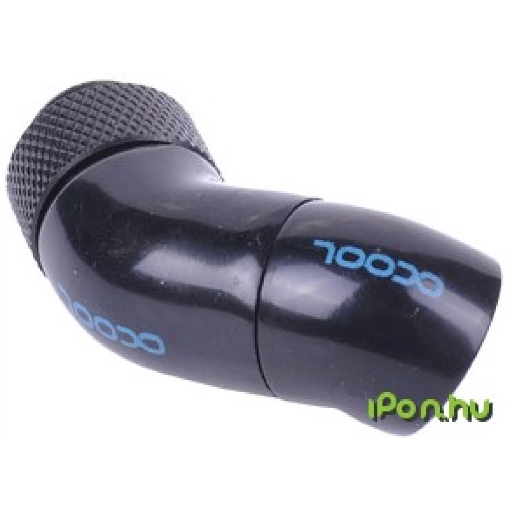ALPHACOOL 17060 angled adaptor double 45° revolvable G1/4" outer thread to G1/4" inner thread - crno