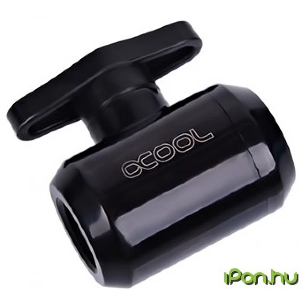ALPHACOOL 17142 Eiszapfen 2-way ball valve G1/4 - crno