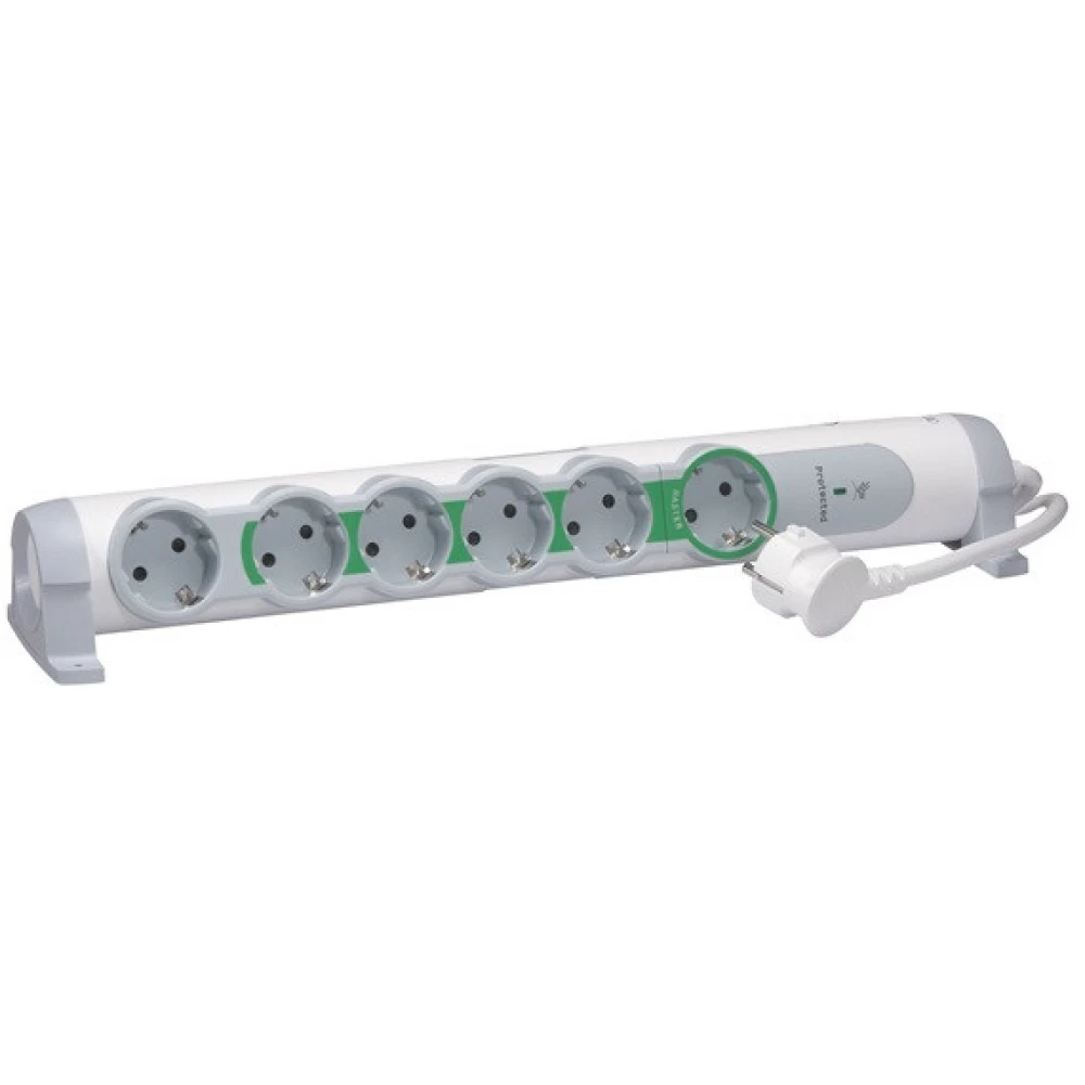 LEGRAND 694648 Splitter 6 outlet 1.5m rotatable switch overvoltage protection