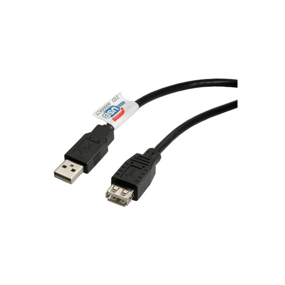 ROLINE USB Extension cord Black 80cm 11.02.8947-50