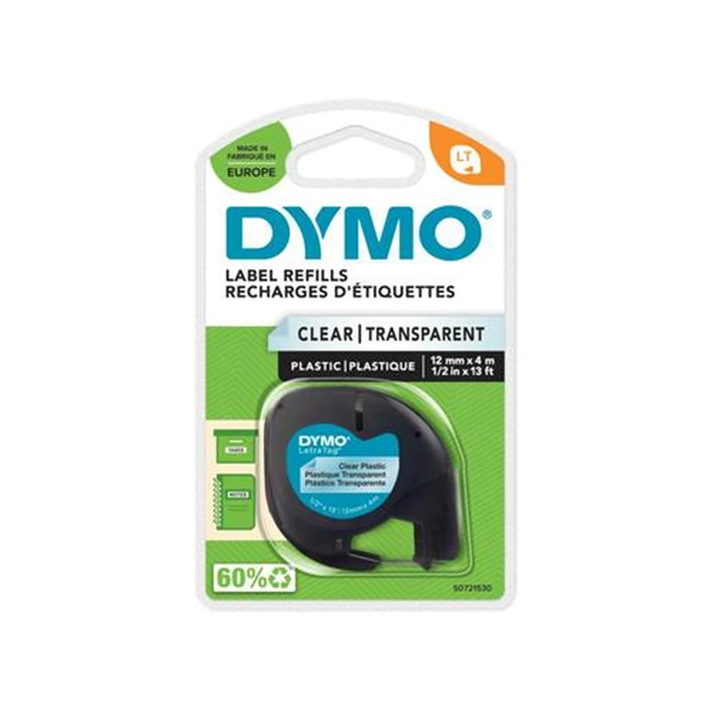 DYMO Feliratozógép szalag 12 mm x 4 m Letratag víztiszta