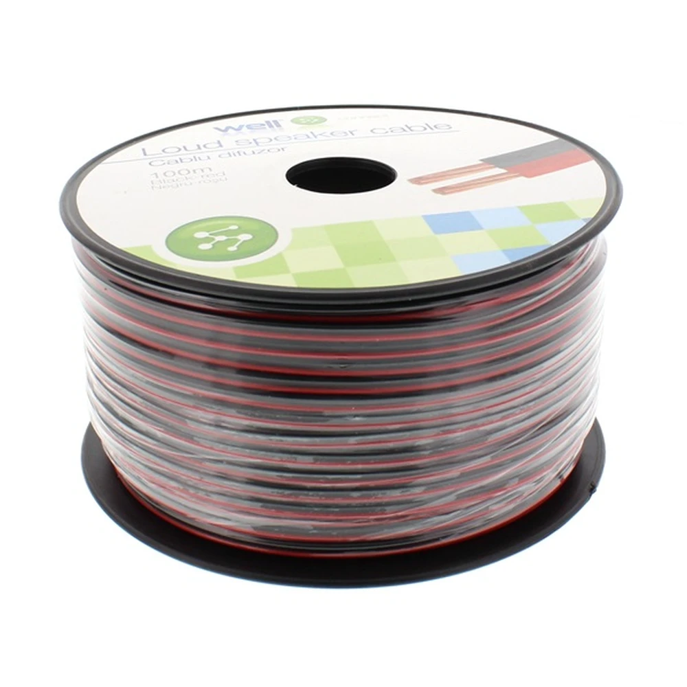 WELL Speaker Connector Transparent 100m LSP-CCA1.50TT-100-WL