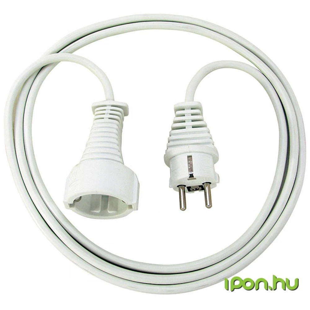 BRENNENSTUHL Quality extension cable of plastic 3m white H05VV-F 3G1.5