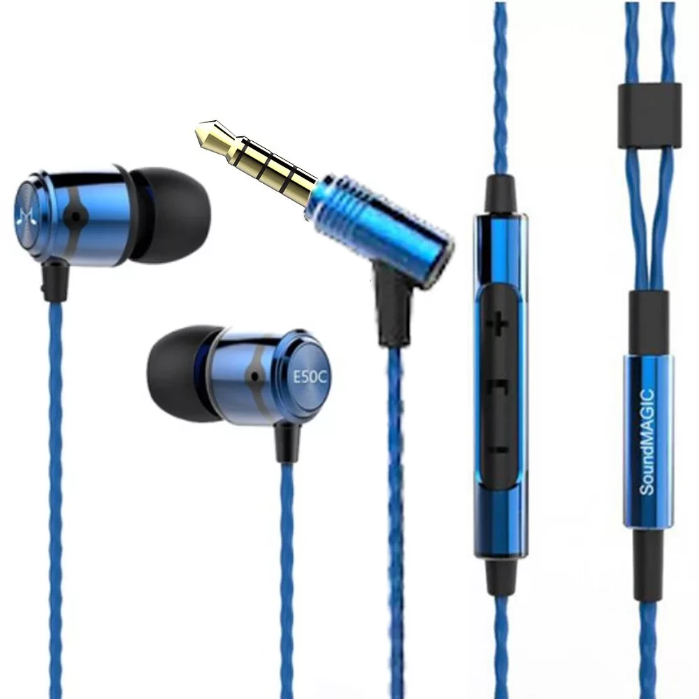 SOUNDMAGIC E50C In-Ear fülhallgató headset kék