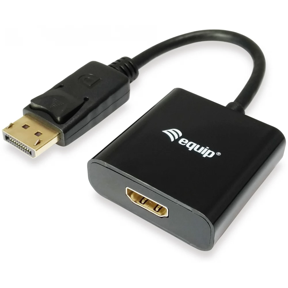 EQUIP DisplayPort 1.2/1.2a HDMI transformator Crno 15cm 133438