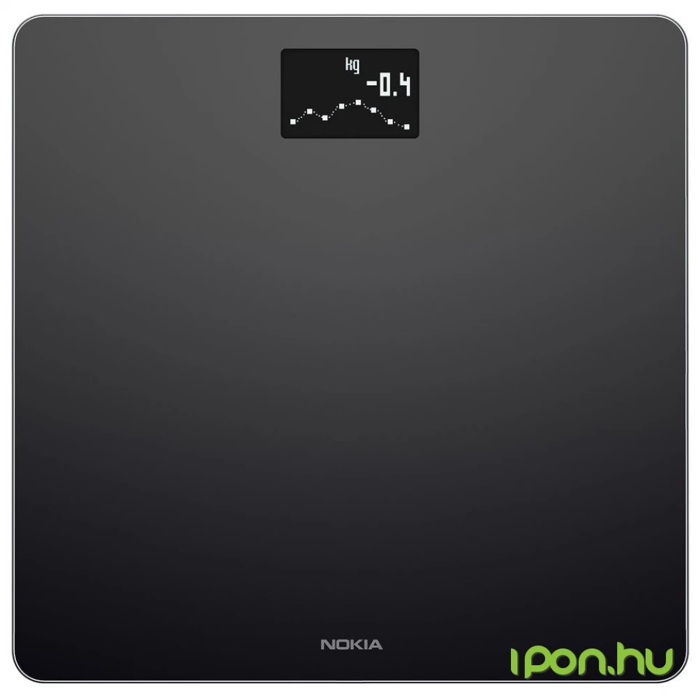 NOKIA WBS06-Black-All-Inter Személyi mérleg fekete vezeték nélküli kapcsolattal