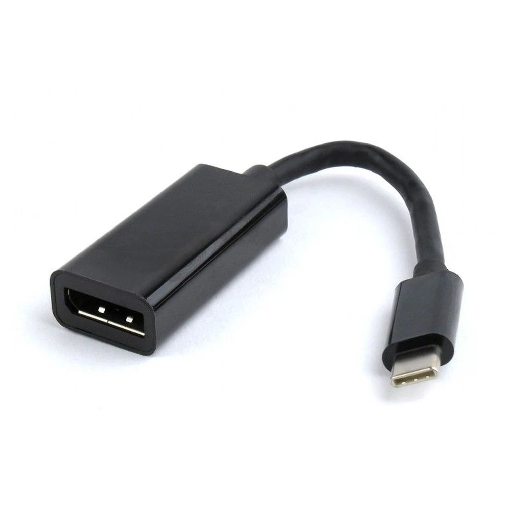 GEMBIRD USB 3.1 Type C DisplayPort Transformator Schwarz 15cm A-CM-DPF-01