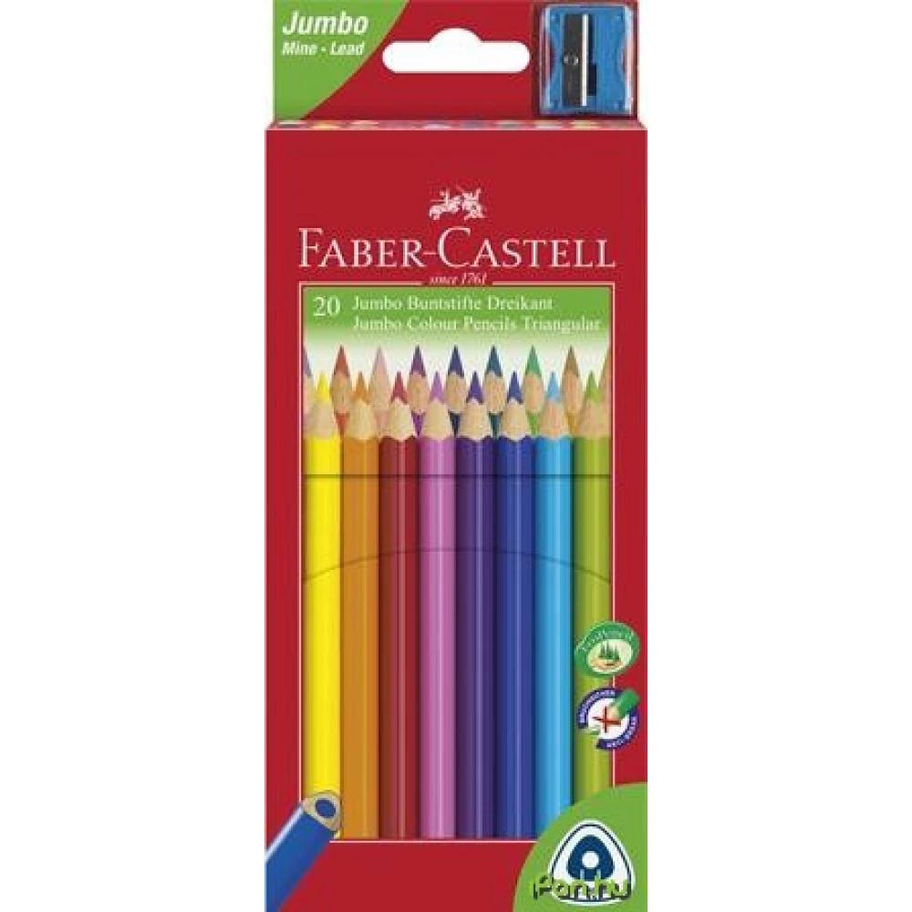 FABER-CASTELL bunt Stift Lager dreieckig Jumbo 20 anders Farbe
