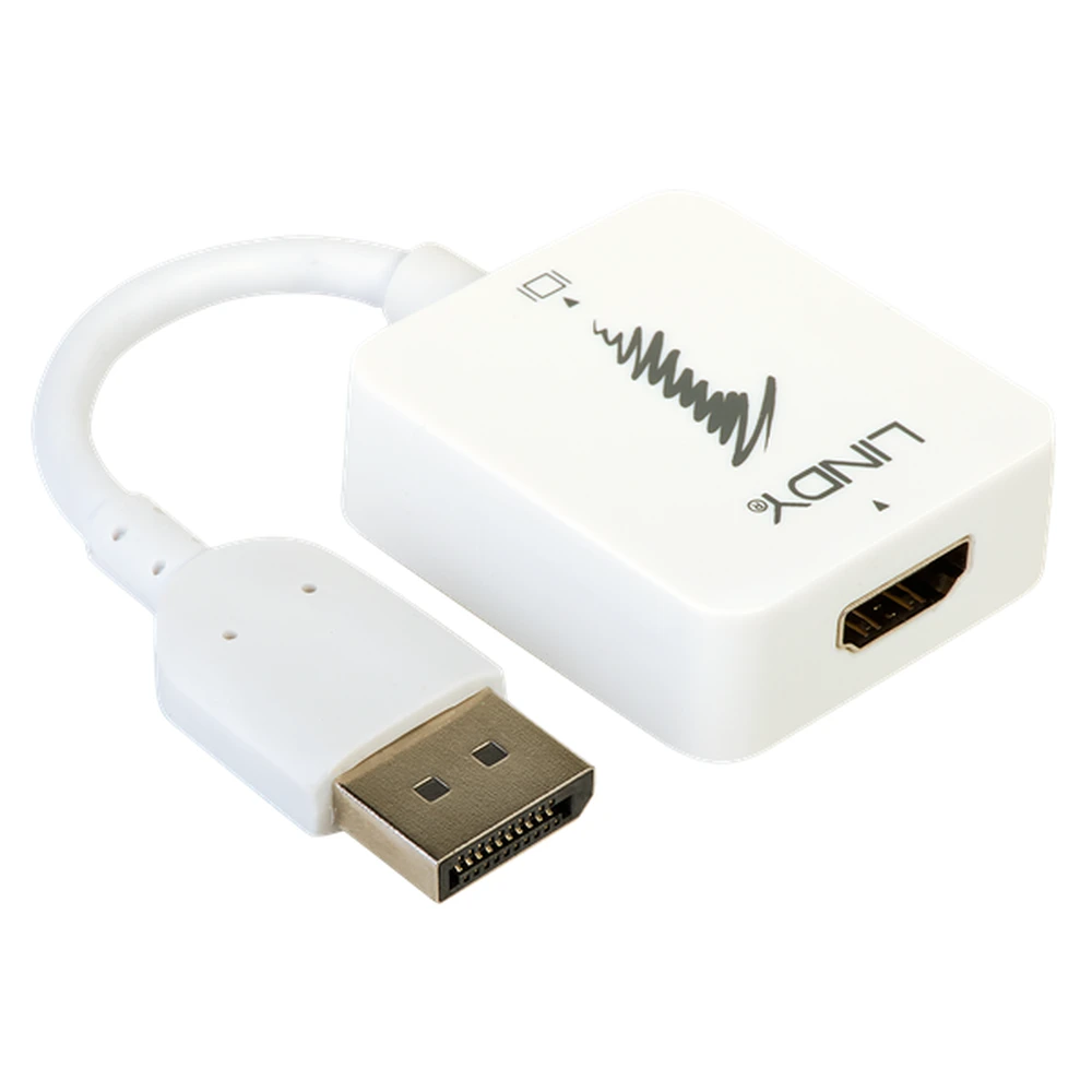 LINDY HDMI DisplayPort Transformator Weiß 5cm 38146