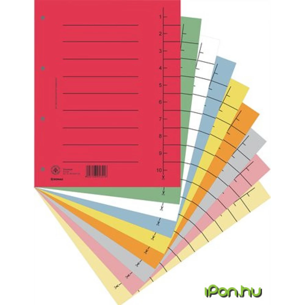 DONAU Karton separator pages A4 mixed színekben