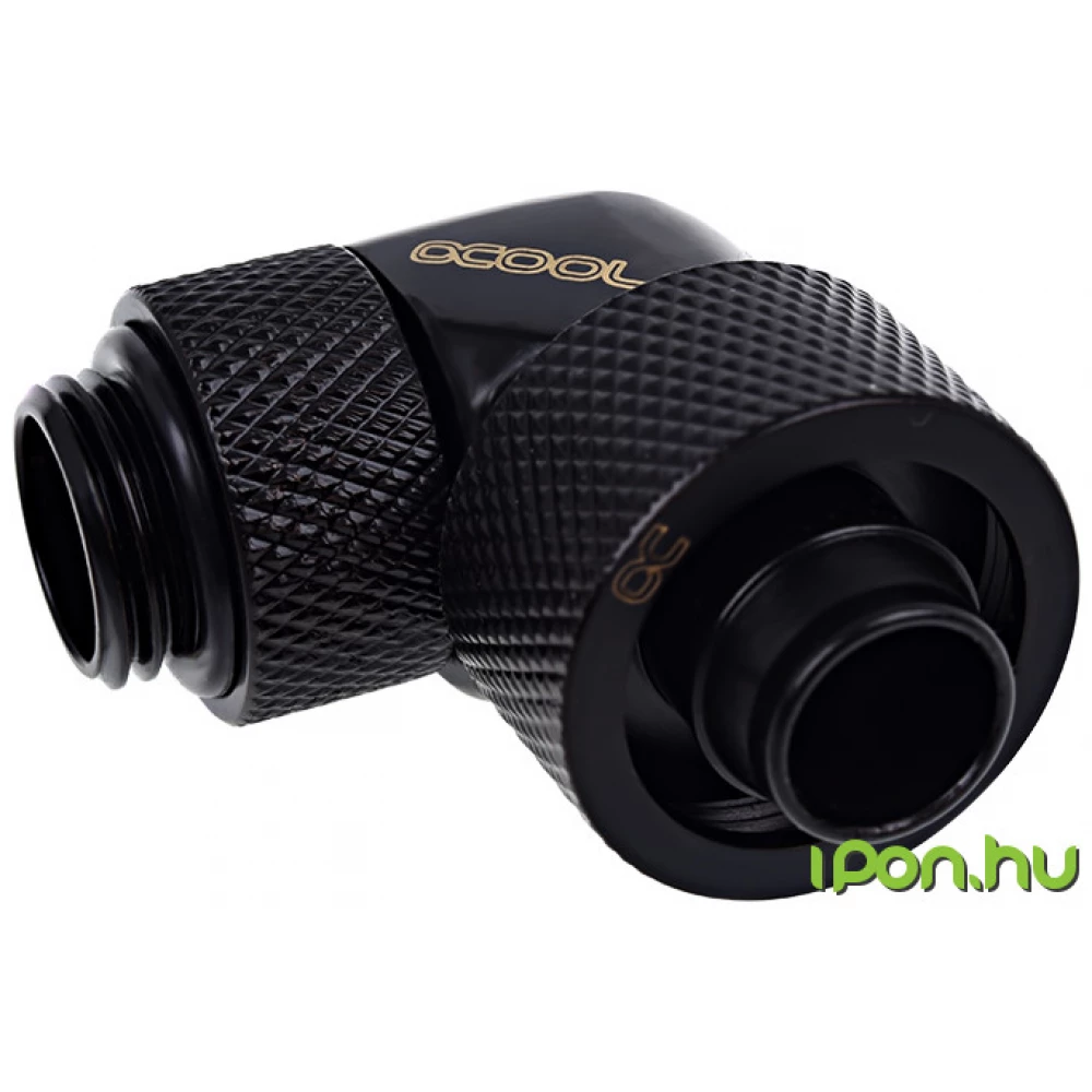 ALPHACOOL 17236 Eiszapfen 16/10mm compression fitting 90° rotatable G1/4 - crno