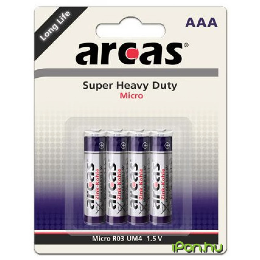 ARCAS Super Heavy Duty mikro ceruza elem (AAA) 4db