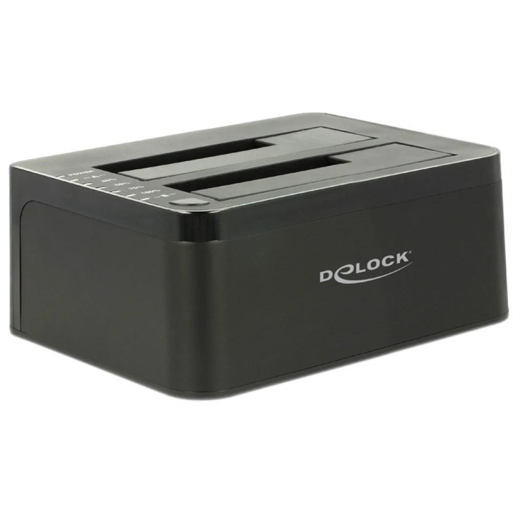 DELOCK 62661 - Duális dokkoló állomás SATA HDD - USB 3.0 klónozási funkcióval