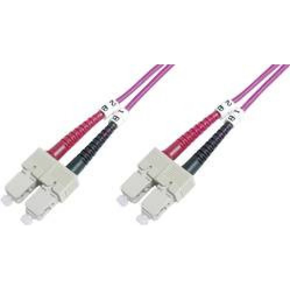 GIGALIGHT Fiber Optic LC Conector Lila 2m LCU-LCU-OM4-2M-D