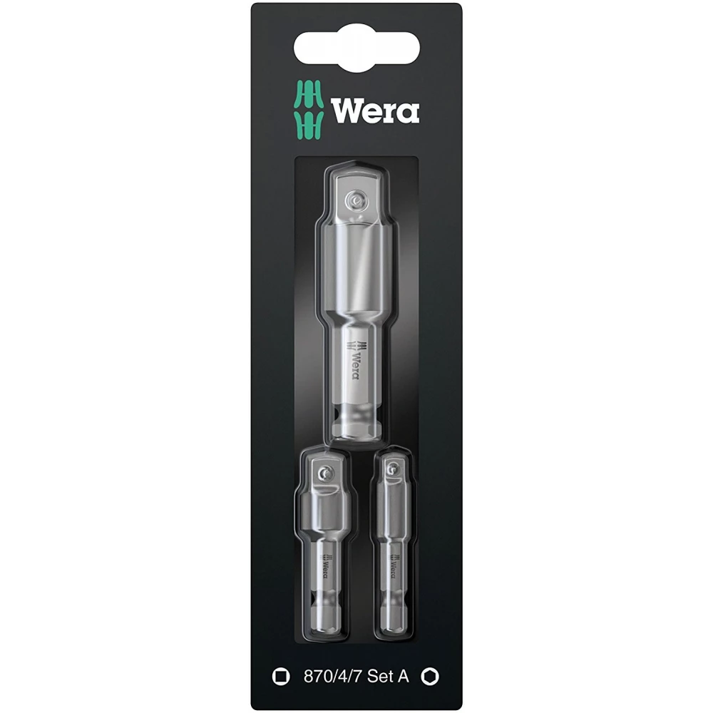 WERA 05073200001 Dugókulcs adapter készlet 870/4/7 Set A SB 3 db-os