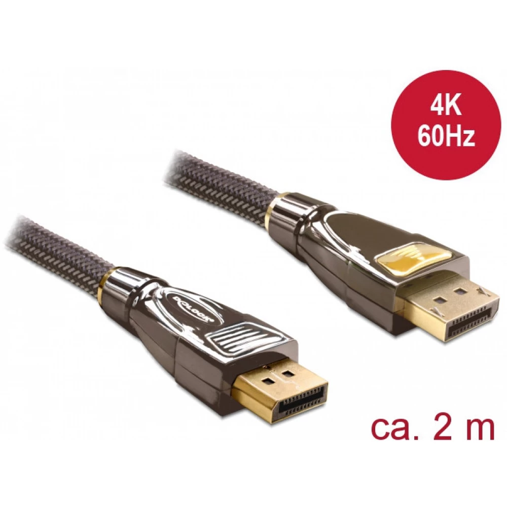 DELOCK DisplayPort 1.2/1.2a veza Crno 2m 82771