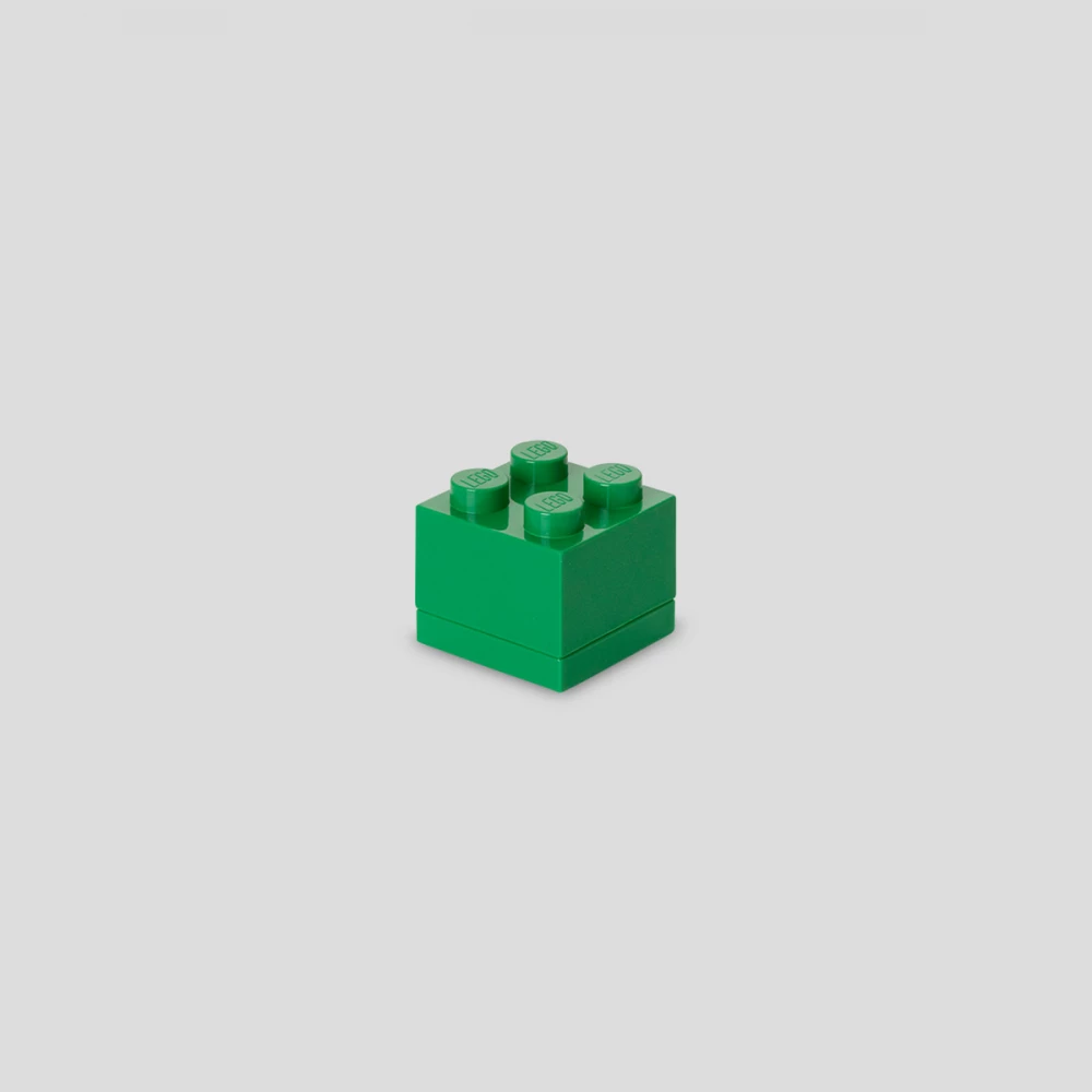 ROOM COPENHAGEN Mini storage box 4-es lego cube shape green
