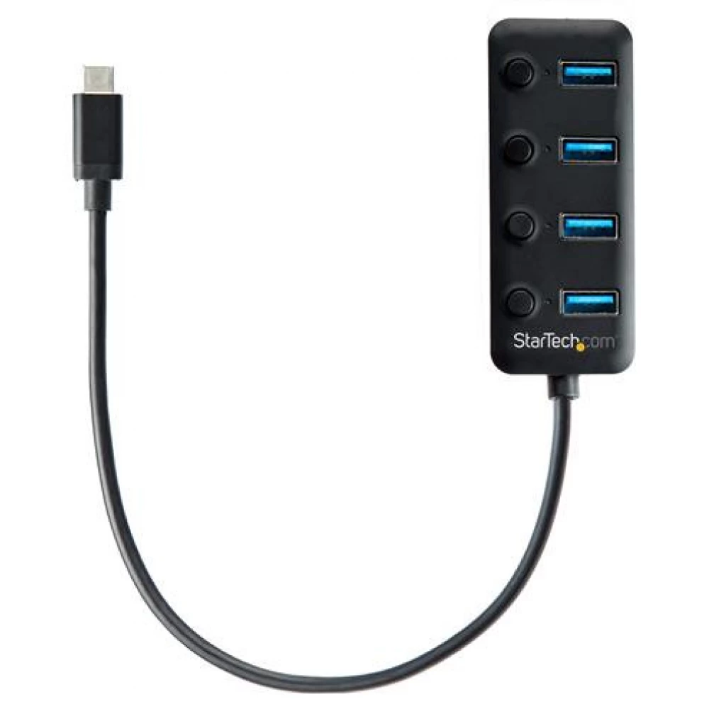 STARTECH 4-Port USB-C Hub - 4x USB-A with Individual On/Off Switches