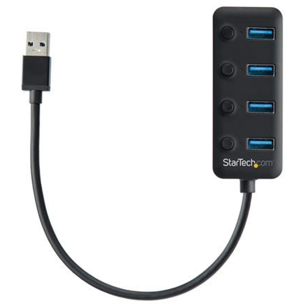 STARTECH 4-Port USB 3.0 Hub - 4x USB-A with Individual On/Off Switches