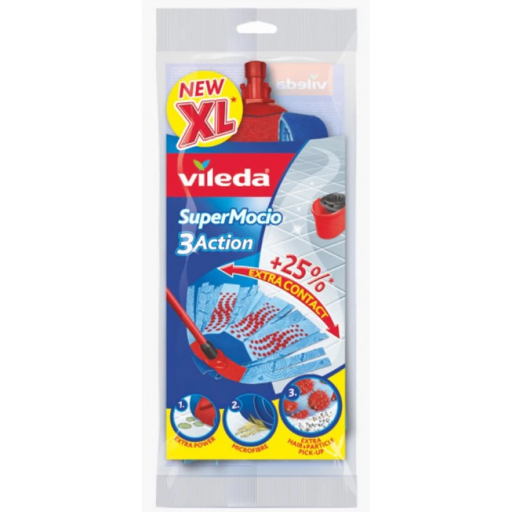 VILEDA F1148V 3Action XL 3D Velour Perie rapid rezervă fej