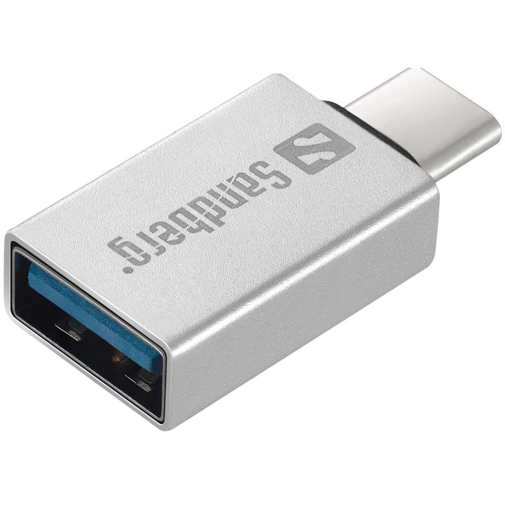 SANDBERG USB 3.0 Type C USB 3.0 transformator Srebro 3cm 136-24